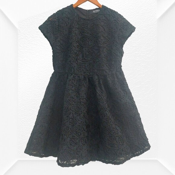 Disturbia Black Lace Skater Dress 6 Goth Retro Alt Mini Cap Sleeve EUC - Picture 4 of 11